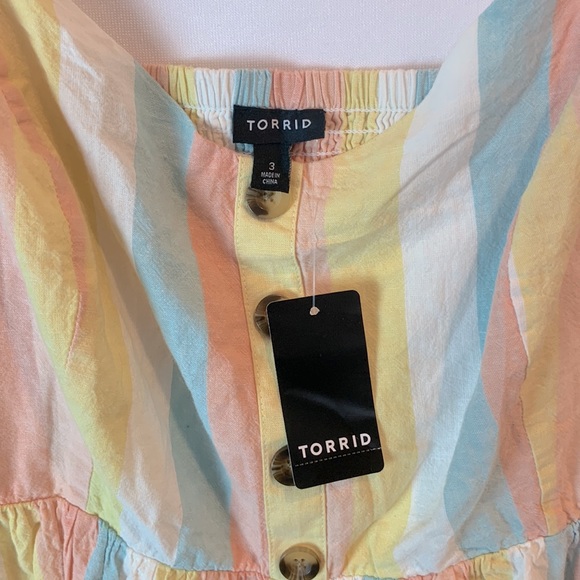 TORRID Midi Linen Button-Front Dress - Picture 5 of 6